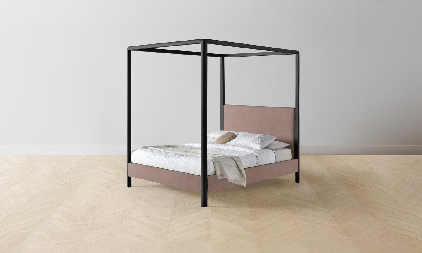 The Thompson Canopy Bed - Mohair Peony