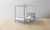 The Thompson Canopy Bed - Mohair Slate Blue