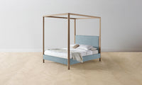 The Thompson Canopy Bed - Mohair Slate Blue