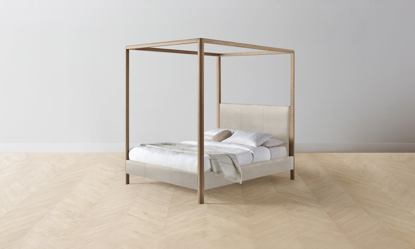 The Thompson Canopy Bed - Nubuck Leather Sail