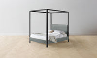 The Thompson Canopy Bed - Nubuck Leather Tide