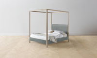 The Thompson Canopy Bed - Nubuck Leather Tide