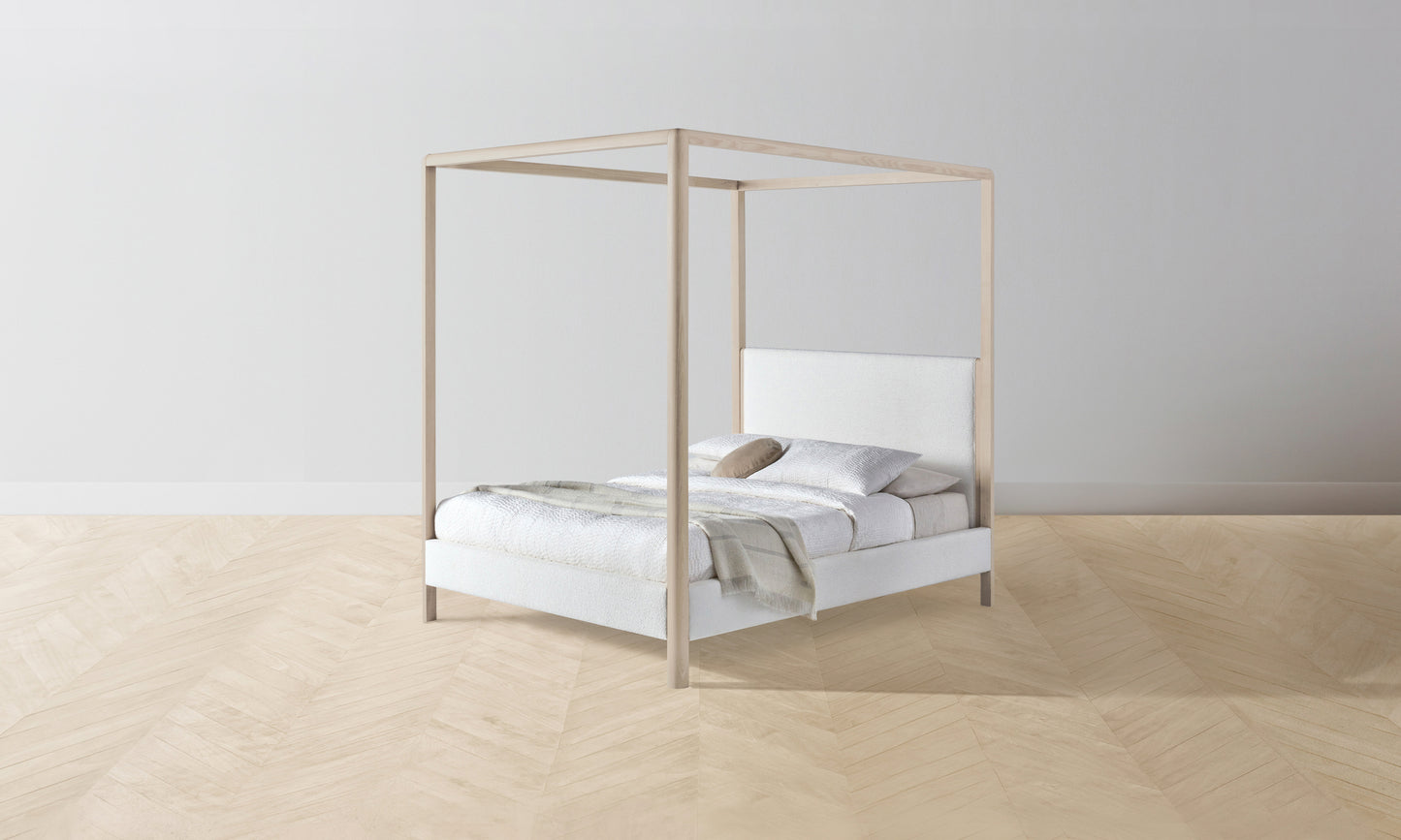 The Thompson Canopy Bed - Performance Bouclé Polar