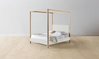 The Thompson Canopy Bed - Performance Linen Weave Flour