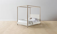 The Thompson Canopy Bed - Performance Linen Weave Flour