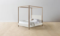 The Thompson Canopy Bed - Performance Linen Weave Flour