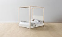 The Thompson Canopy Bed - Performance Linen Weave Flour