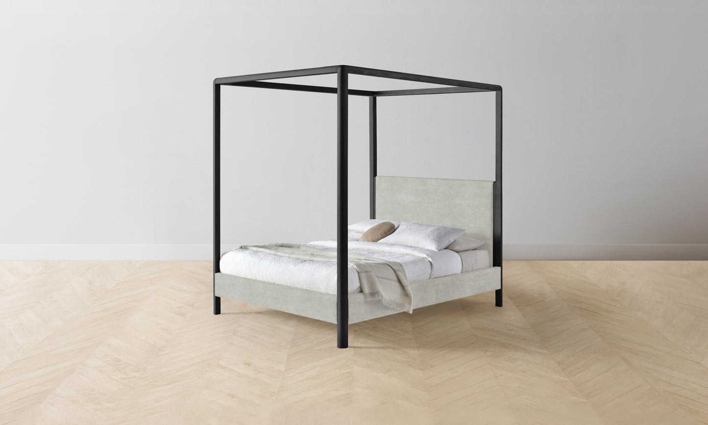 The Thompson Canopy Bed - Performance Melange Weave Flint