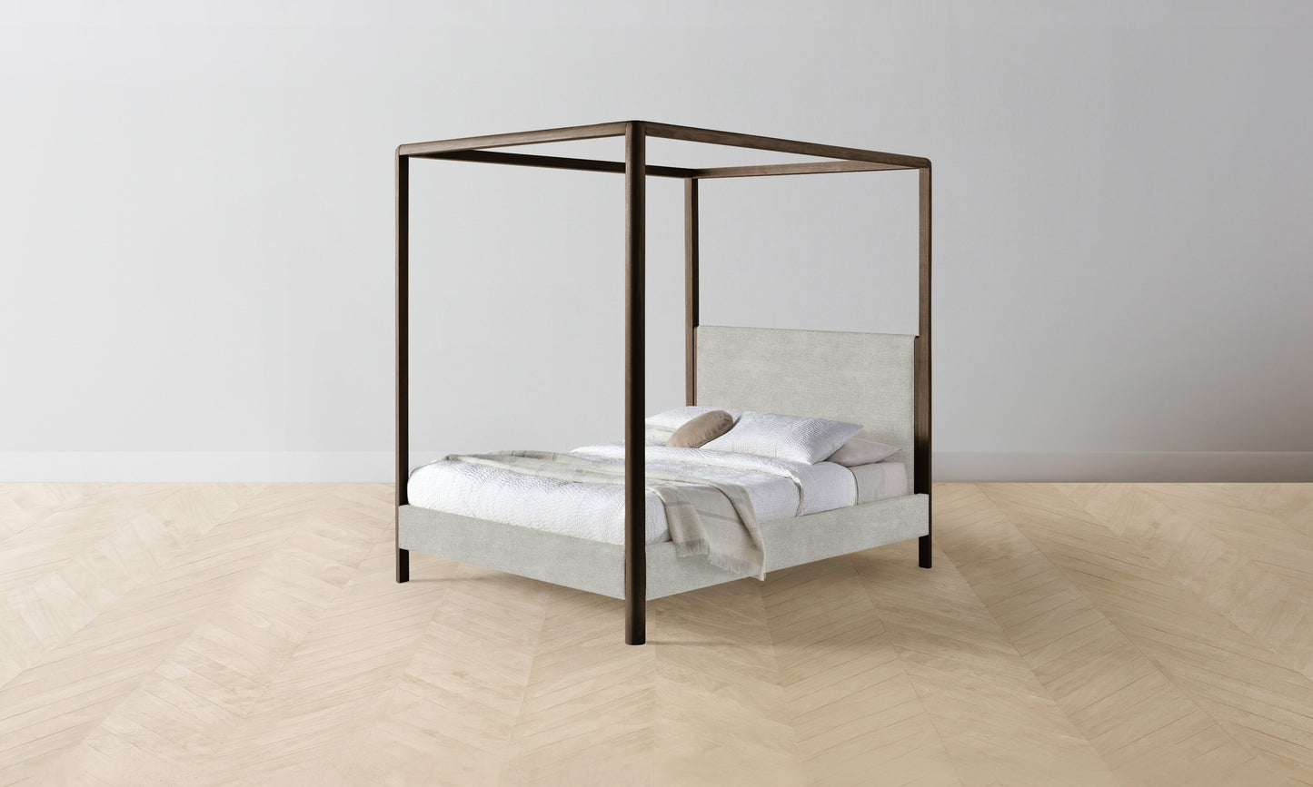 The Thompson Canopy Bed - Performance Melange Weave Flint