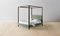 The Thompson Canopy Bed - Performance Stonewashed Linen Aspen