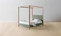 The Thompson Canopy Bed - Performance Stonewashed Linen Aspen