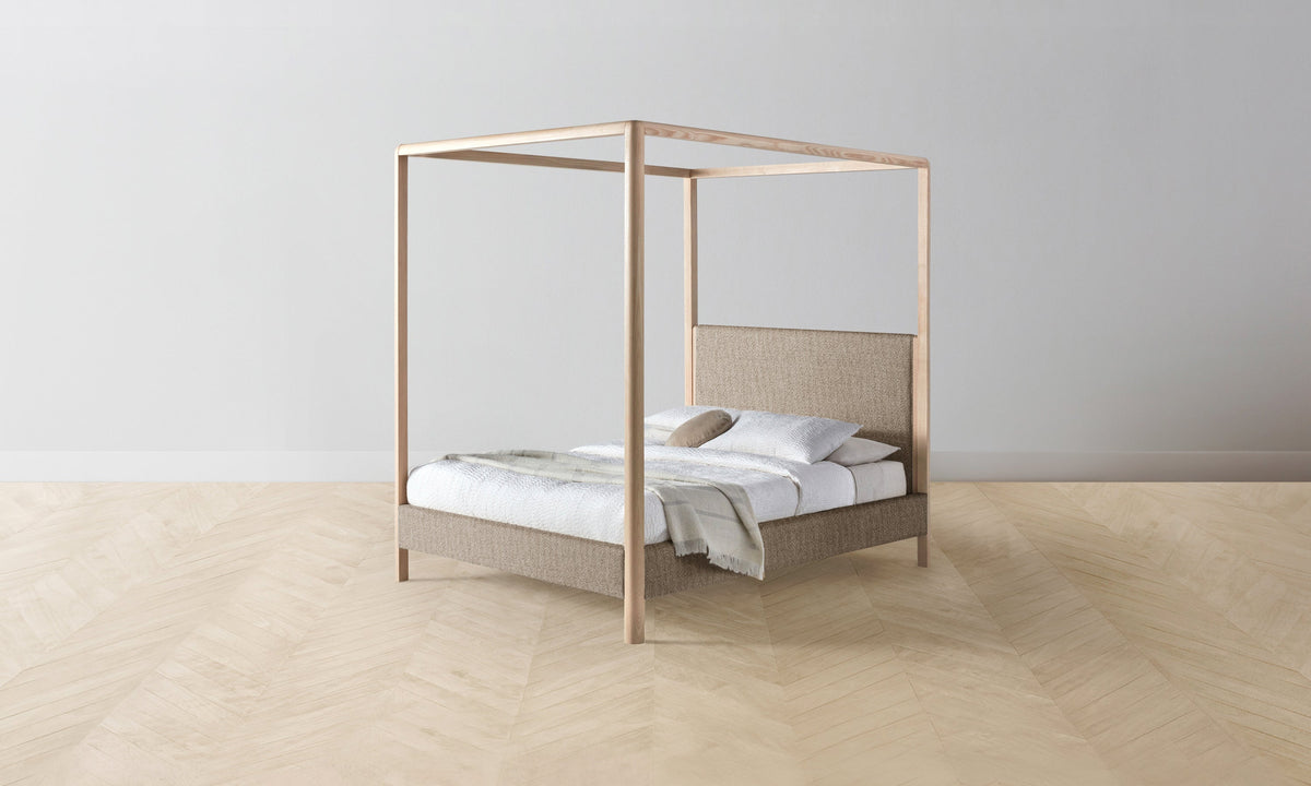 The Thompson Canopy Bed - Performance Textural Weave Earthen