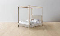 The Thompson Canopy Bed - Performance Textured Linen Flax