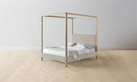 The Thompson Canopy Bed - Performance Textured Linen Flax