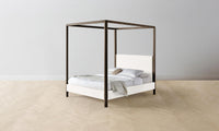 The Thompson Canopy Bed - Performance Textured Tweed Snow