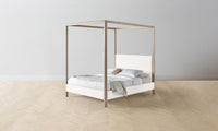 The Thompson Canopy Bed - Performance Textured Tweed Snow