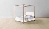 The Thompson Canopy Bed - Performance Textured Tweed Snow