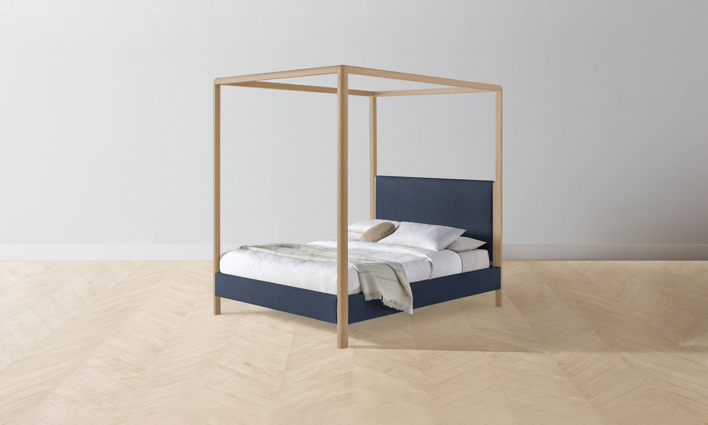 The Thompson Canopy Bed - Performance Tweed Denim