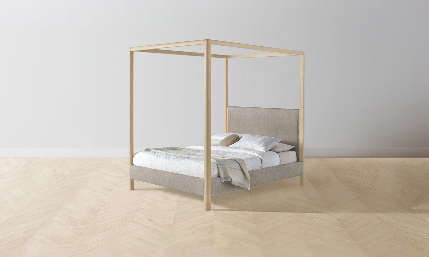 The Thompson Canopy Bed - Performance Tweed Oatmeal