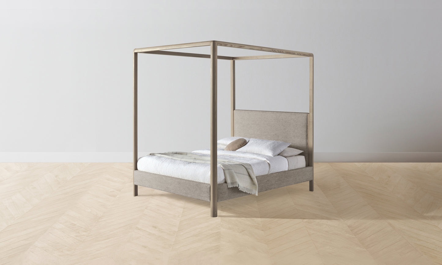 The Thompson Canopy Bed - Performance Tweed Oatmeal