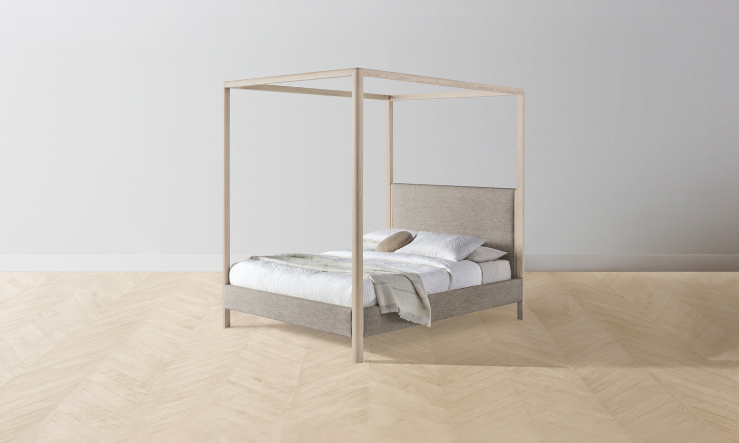 The Thompson Canopy Bed - Performance Tweed Oatmeal