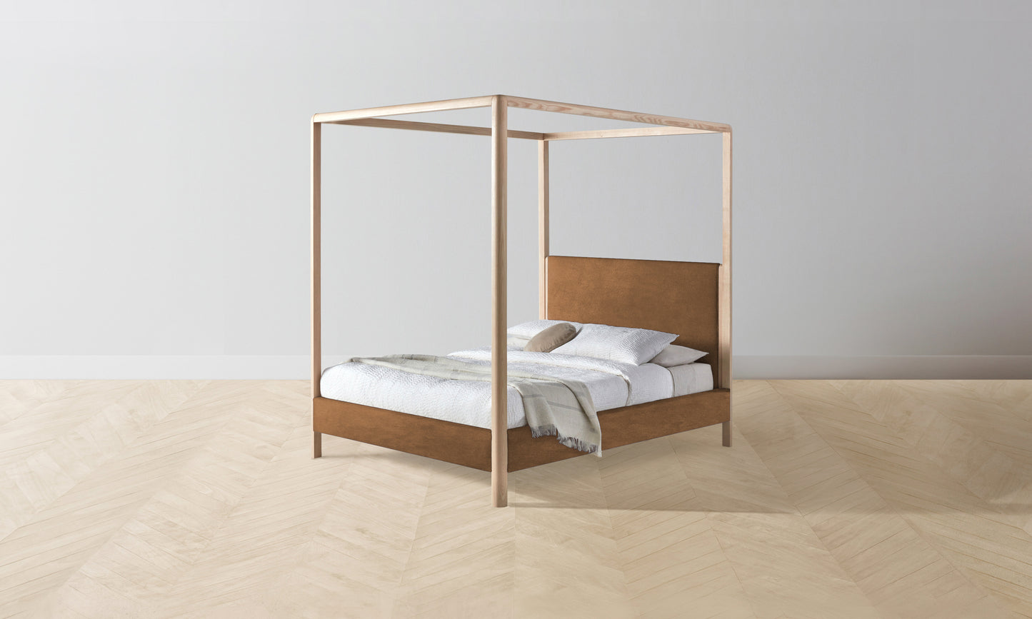 The Thompson Canopy Bed Muslin on Reverse - Performance Velvet Cider