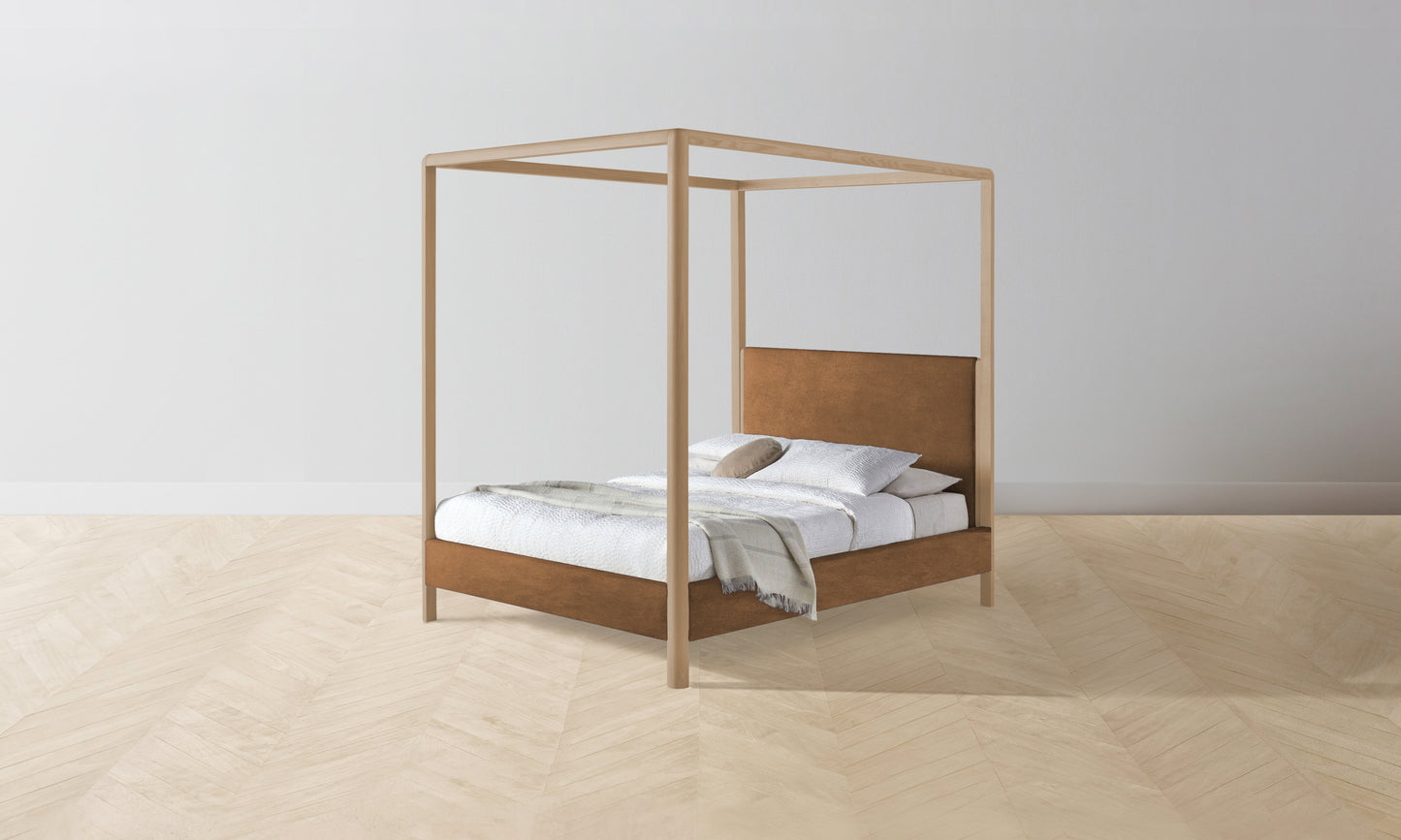 The Thompson Canopy Bed Muslin on Reverse - Performance Velvet Cider