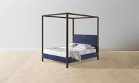 The Thompson Canopy Bed - Performance Velvet Midnight