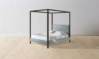 The Thompson Canopy Bed - Performance Velvet Seafoam