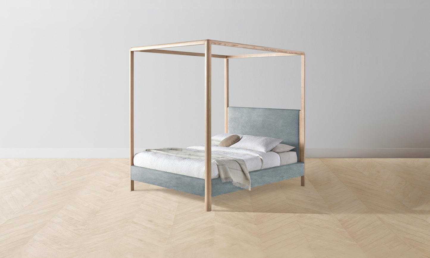 The Thompson Canopy Bed - Performance Velvet Seafoam