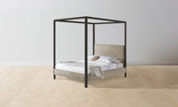 The Thompson Canopy Bed - Performance Velvet Taupe