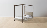 The Thompson Canopy Bed - Performance Velvet Taupe