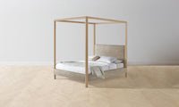 The Thompson Canopy Bed - Performance Velvet Taupe