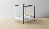 The Thompson Canopy Bed - Tuscan Leather Bisque