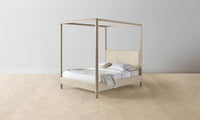 The Thompson Canopy Bed - Tuscan Leather Bisque