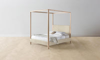 The Thompson Canopy Bed - Tuscan Leather Bisque