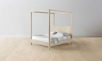 The Thompson Canopy Bed - Tuscan Leather Bisque