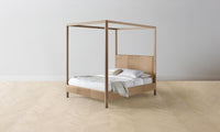 The Thompson Canopy Bed - Tuscan Leather Camel