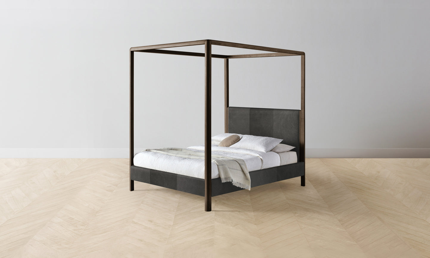 The Thompson Canopy Bed - Tuscan Leather Seal