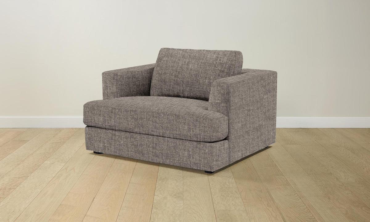 The Varick Chair-and-a-Half - Heritage Belgian Linen Carob