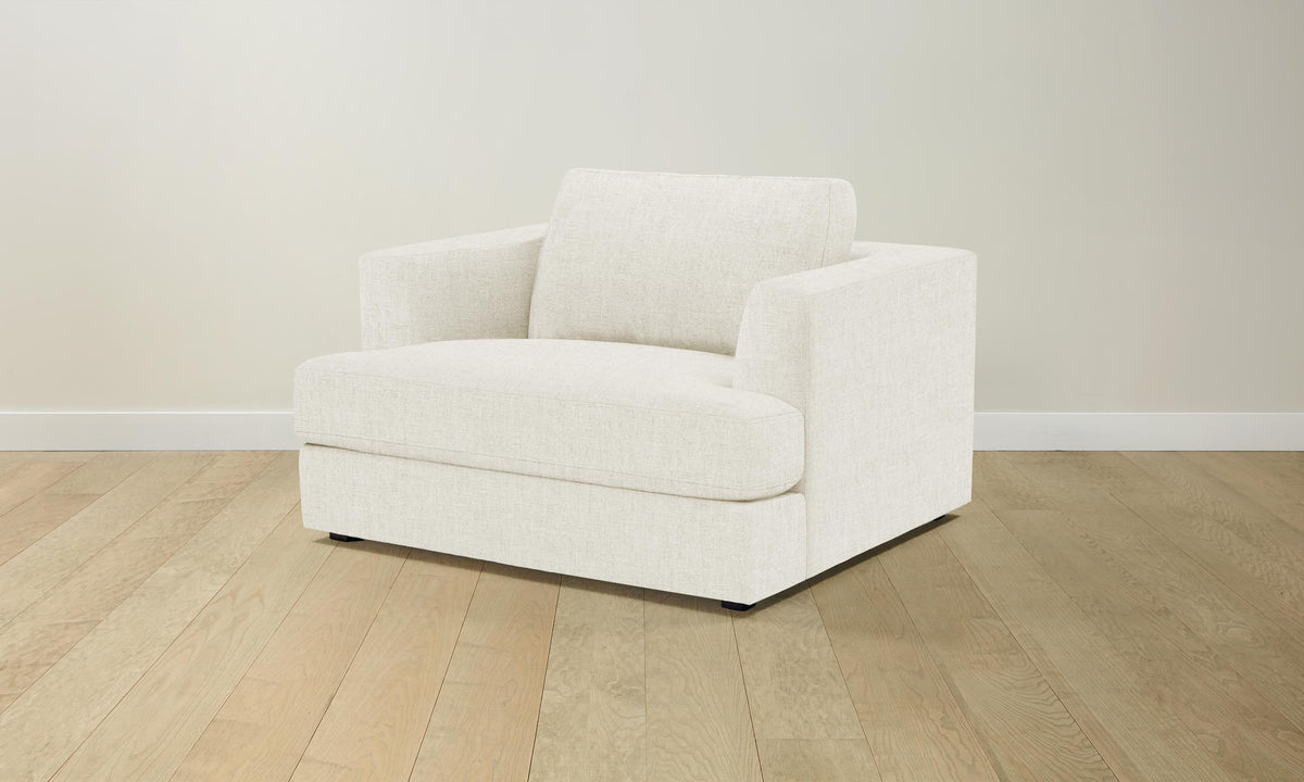 The Varick Chair-and-a-Half - Heritage Belgian Linen Egret