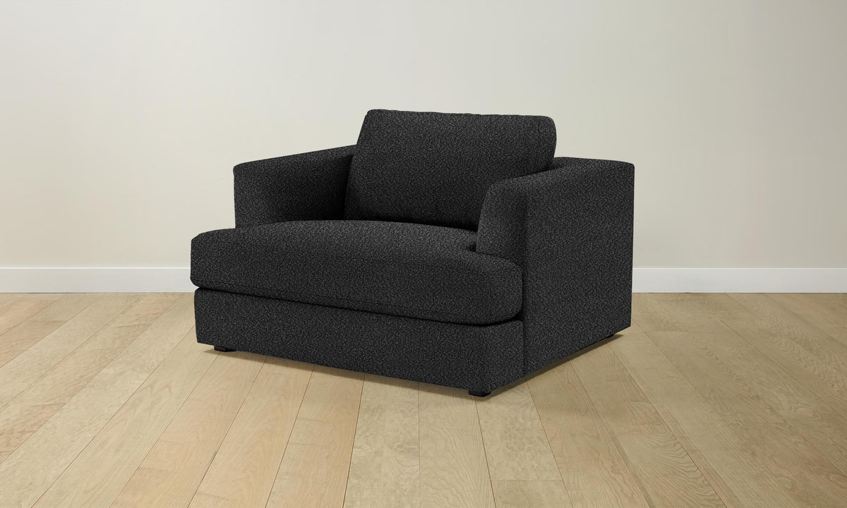 The Varick Chair-and-a-Half - Italian Bouclé Storm