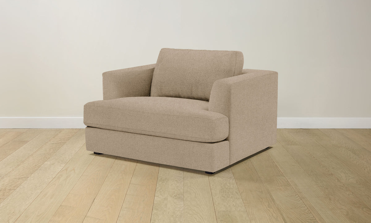 The Varick Chair-and-a-Half - Italian Brushed Wool Fox