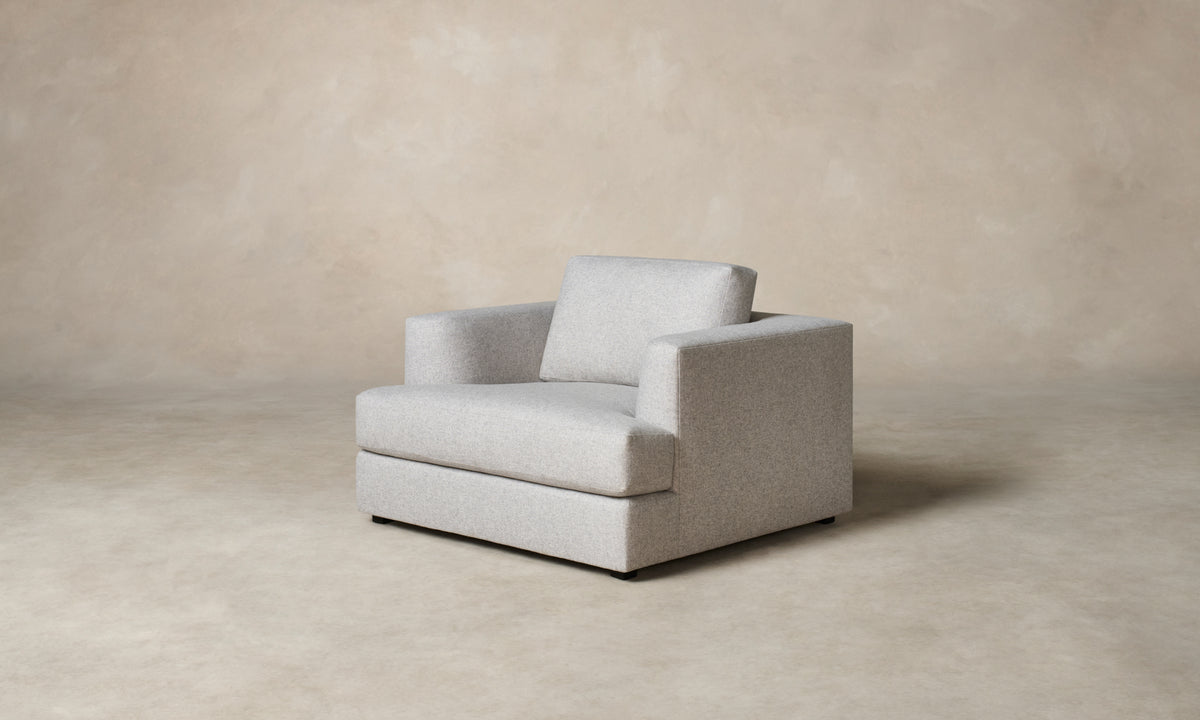 The Varick Chair-and-a-Half - Italian Brushed Wool Moon