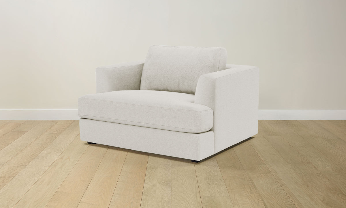 The Varick Chair-and-a-Half - Italian Brushed Wool Vanilla