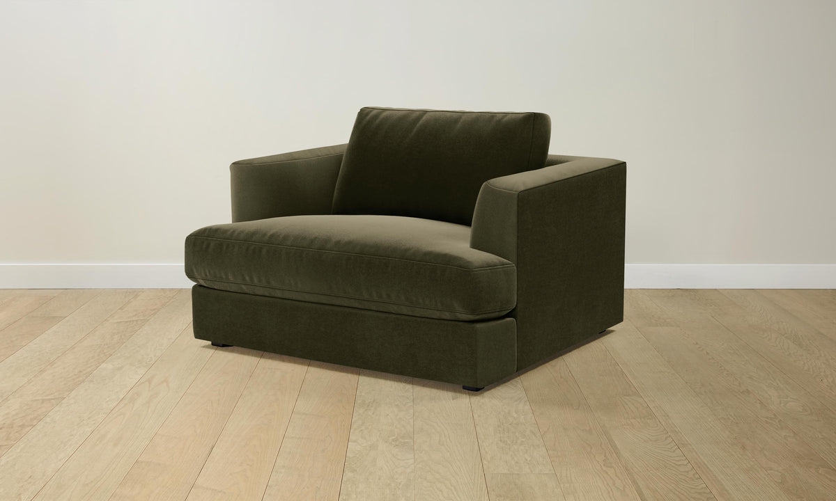 The Varick Chair-and-a-Half - Mohair Moss