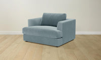 The Varick Chair-and-a-Half - Mohair Slate Blue