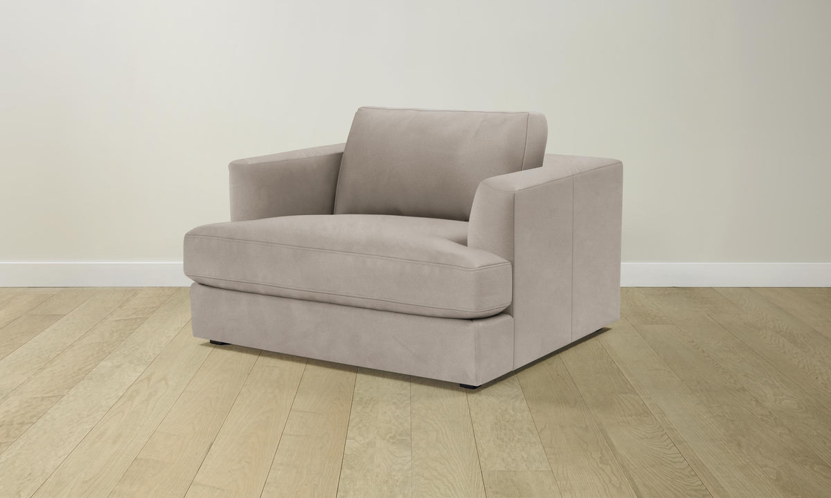 The Varick Chair-and-a-Half - Nubuck Leather Fawn