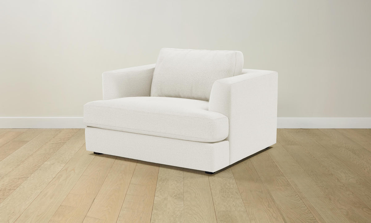 The Varick Chair-and-a-Half - Performance Linen Weave Flour