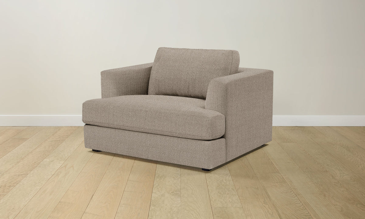 The Varick Chair-and-a-Half - Performance Textural Weave Earthen